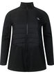 Sports cardigan with quilt and zip, Black, Packshot image number 0