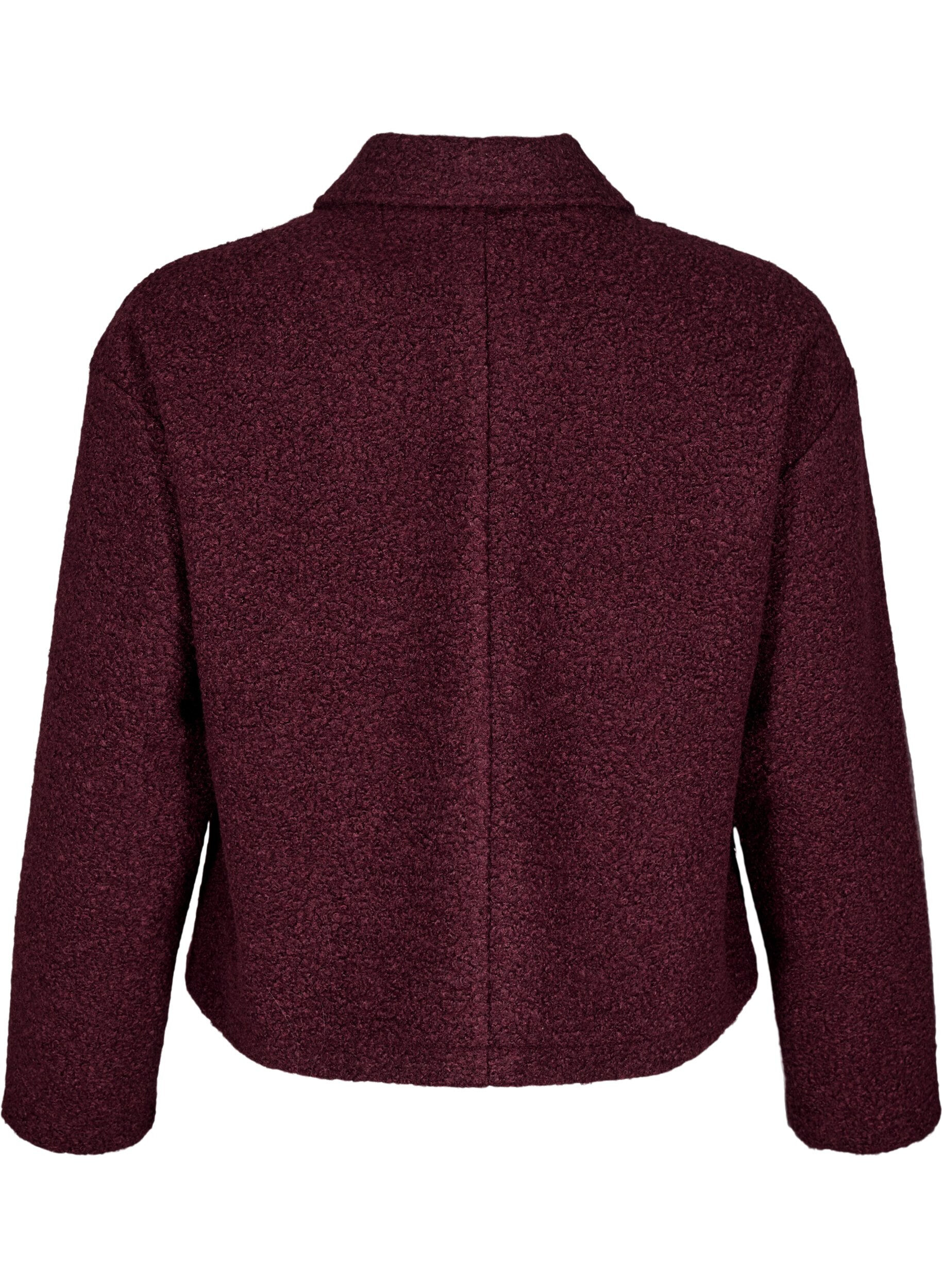 Zizzifashion Short jacket with zipper, Dark Bordeaux, Packshot image number 1