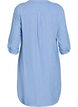 Long shirt in linen and viscose, Blue, Packshot image number 1