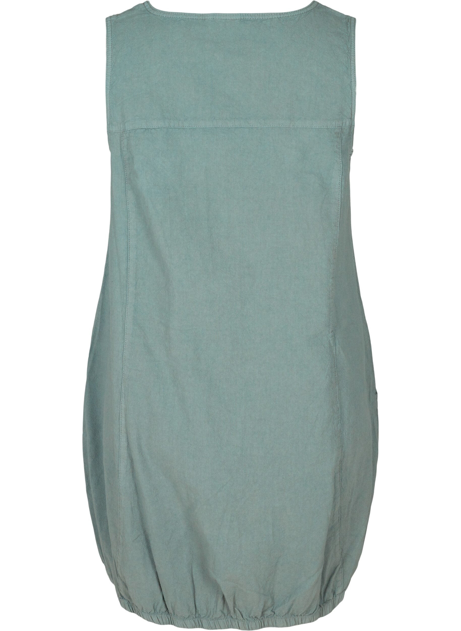 Zizzifashion Sleeveless cotton dress, Balsam Green, Packshot image number 1