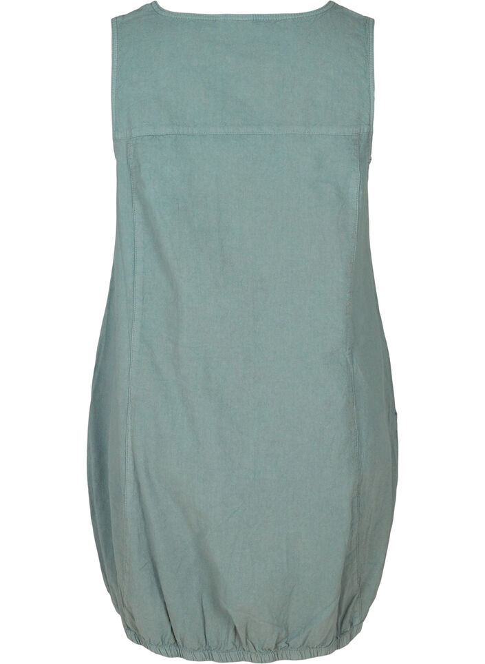 Sleeveless cotton dress, Balsam Green, Packshot image number 1