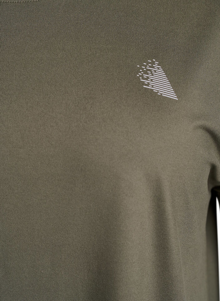 Solid-coloured training T-shirt, Green, Packshot image number 2