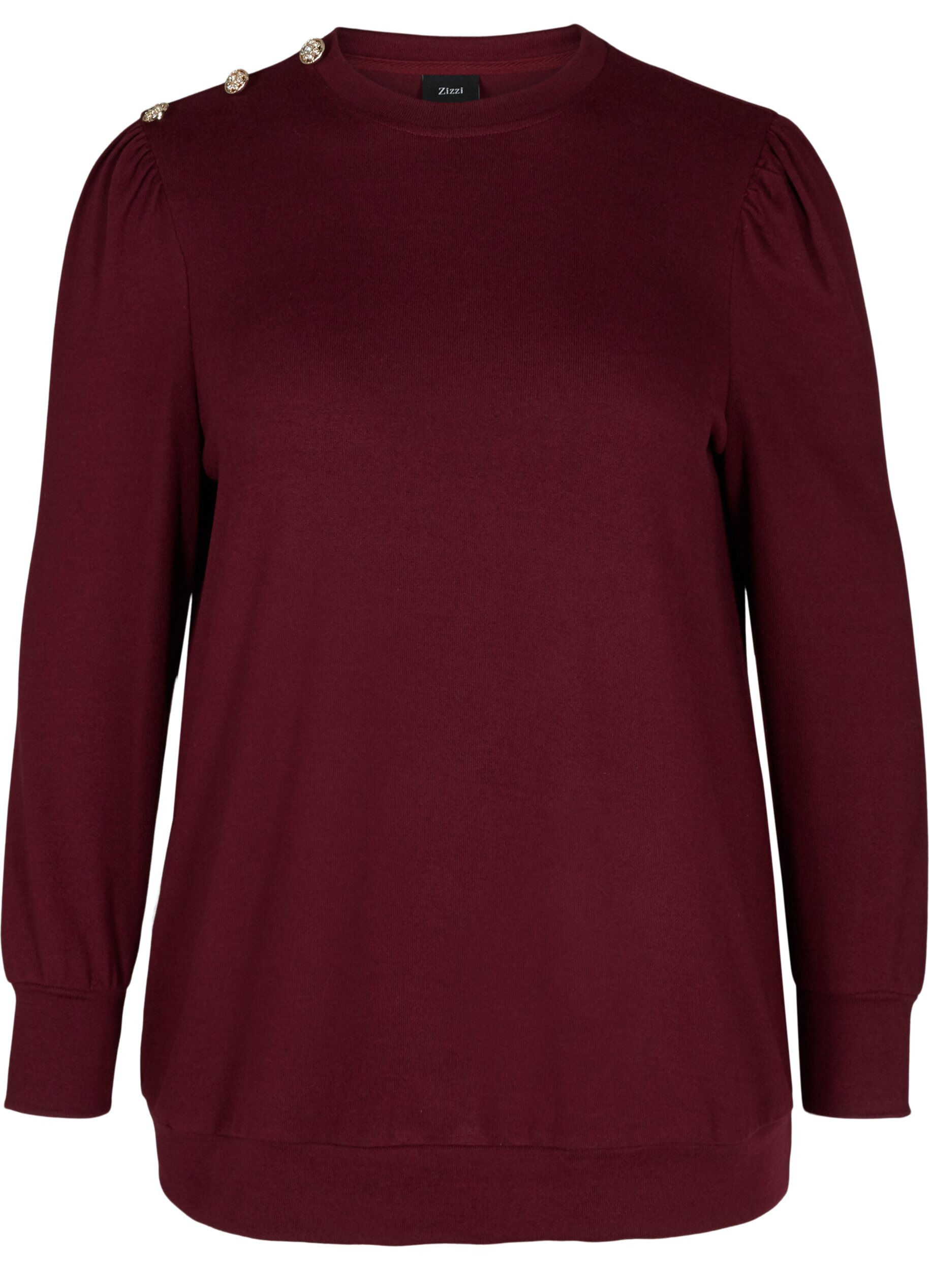 Zizzifashion Long-sleeved blouse with shoulder detail, Port Royal, Packshot image number 0