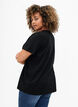 Cotton T-shirt with gold-colored text, Black w. Gold Love, Model image number 1
