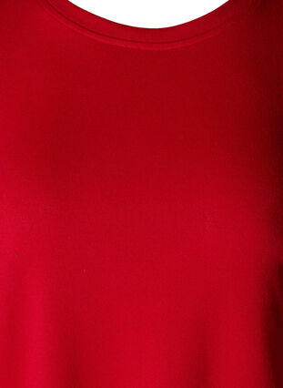 Long-sleeved blouse with button details, Tango Red, Packshot image number 2