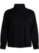 Knitted blouse with merino wool and turtleneck, Black, Packshot image number 0