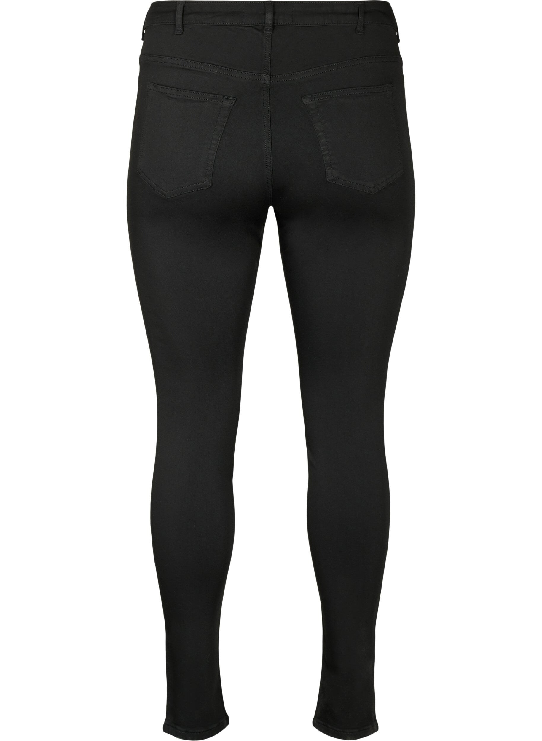 Zizzifashion Stay black Amy jeans with high waist, Black, Packshot image number 1