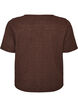 Textured cotton blouse with button fastening, Brown, Packshot image number 1