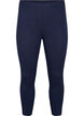 Basic 3/4-length viscose leggings, Blue, Packshot image number 0