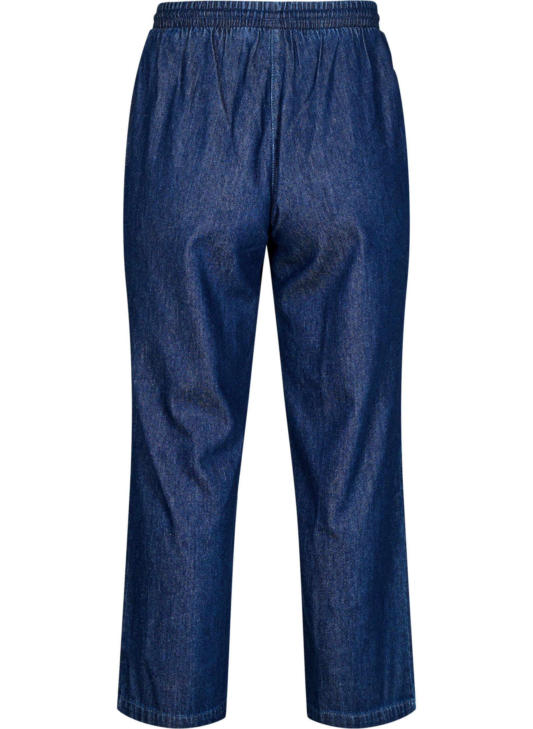 ZizzifashionStraight fit jeans with elasticated waistband, Blue, Packshot image number 1