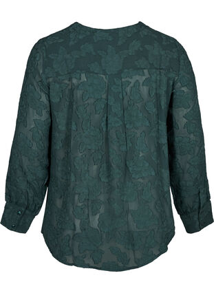 Transparent patterned shirt, Darkest Spruce, Packshot image number 1