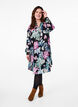 Long-sleeved dress with floral print, Rose Flower AOP, Model image number 2