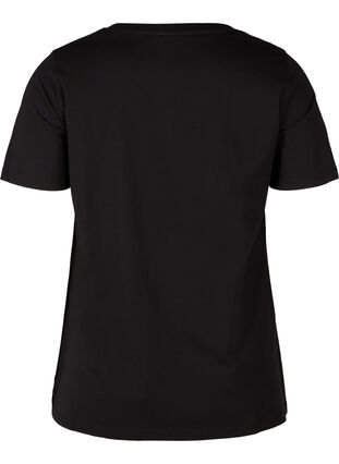 Christmas t-shirt in cotton, Black Ho Ho Ho, Packshot image number 1