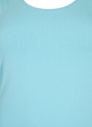 Solid color basic top in cotton, Reef Waters, Packshot image number 2