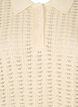 Knitted polo shirt with eyelet pattern, Beige, Packshot image number 2
