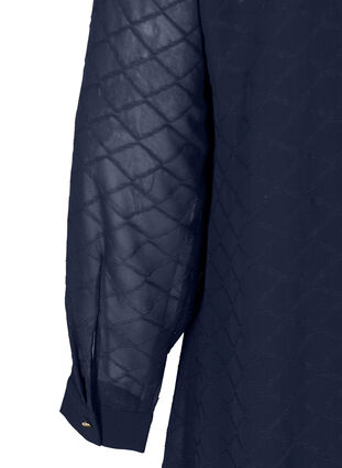 Long-sleeved textured dress, Mood Indigo, Packshot image number 3