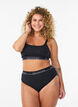 Cotton knickers with a regular waist, Black, Model image number 0