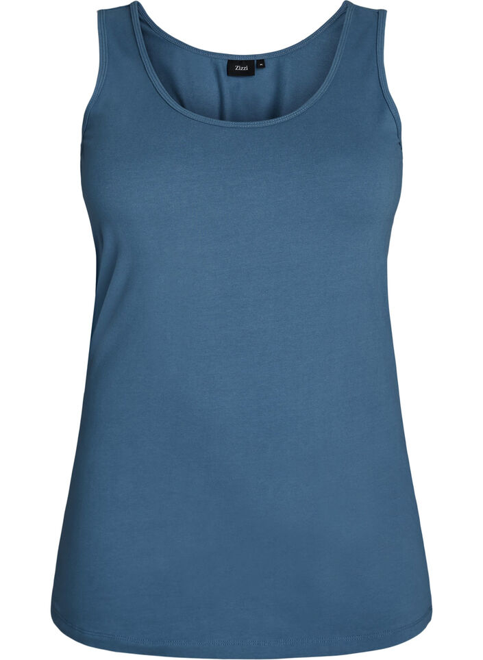 Cotton basic top, Grey, Packshot image number 0
