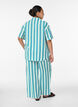 Striped trousers with a high waist and wide legs, Vanilla, Model image number 2