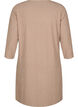 Dress with texture and 3/4 sleeves, Brown, Packshot image number 1