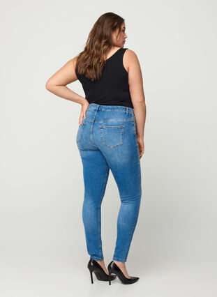 Extra slim fit Nille jeans with a high waist, Light blue denim, Model image number 1