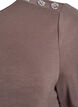 Short sleeve blouse with a button detail, Brown, Packshot image number 2