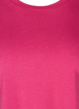 Cotton mix t-shirt, Fuchsia Purple Mel., Packshot image number 2