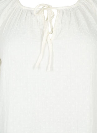 Cotton blouse with 1/2 sleeves, Snow White, Packshot image number 2