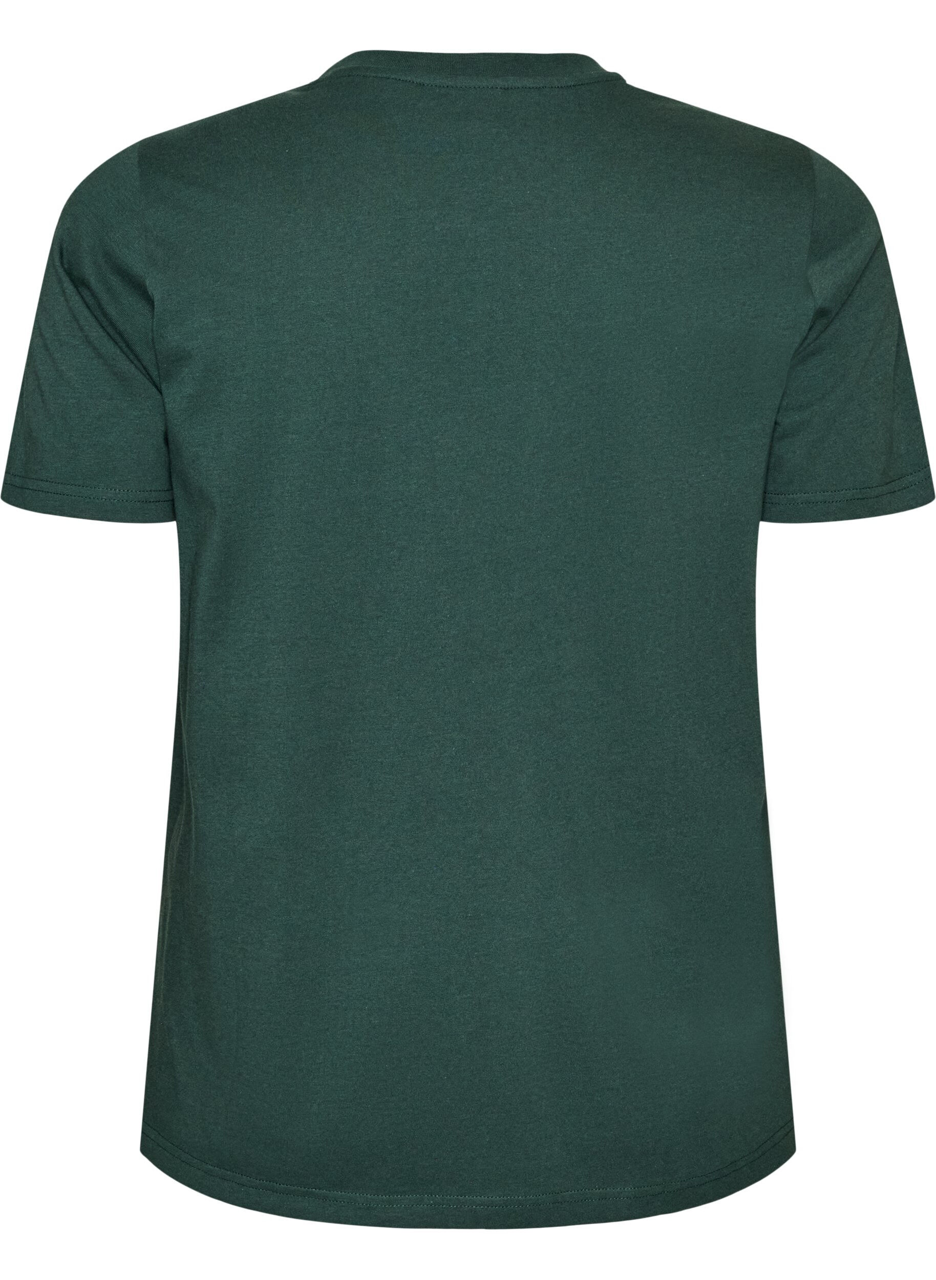 ZizzifashionT-shirt in organic cotton with print, Green, Packshot image number 1