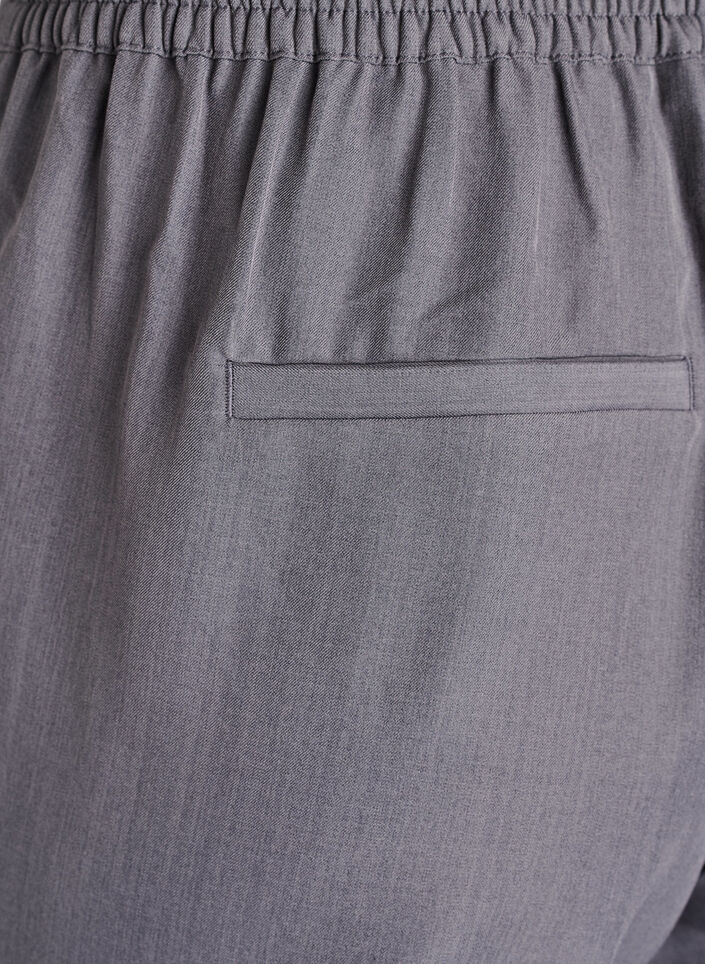 High-waisted tailored trousers with wide legs, Grey, Packshot image number 3