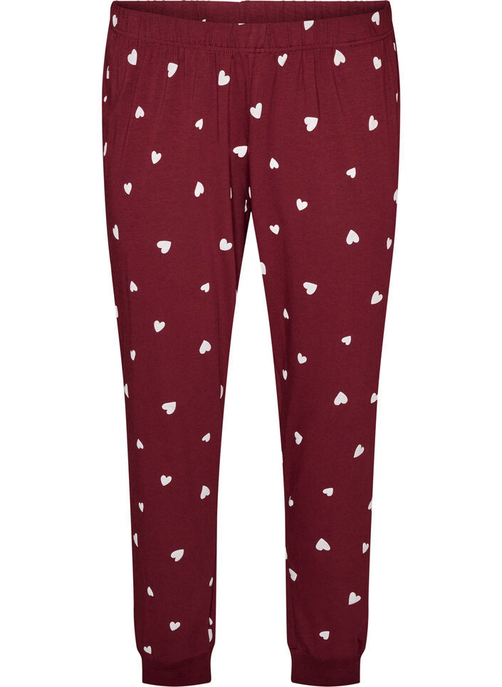 Printed pyjama bottoms, Red, Packshot image number 0