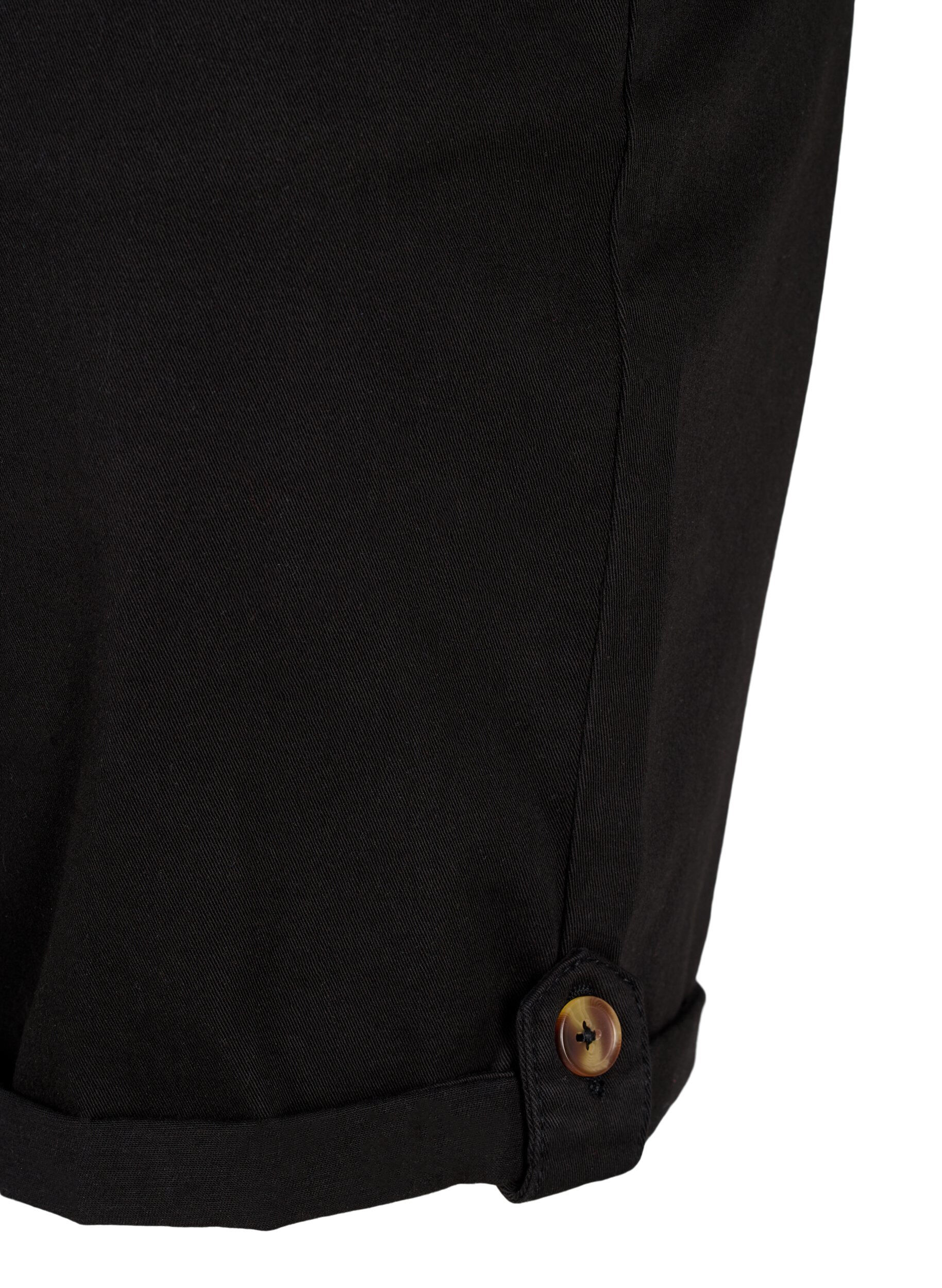 Zizzifashion Chino shorts with pockets, Black, Packshot image number 3