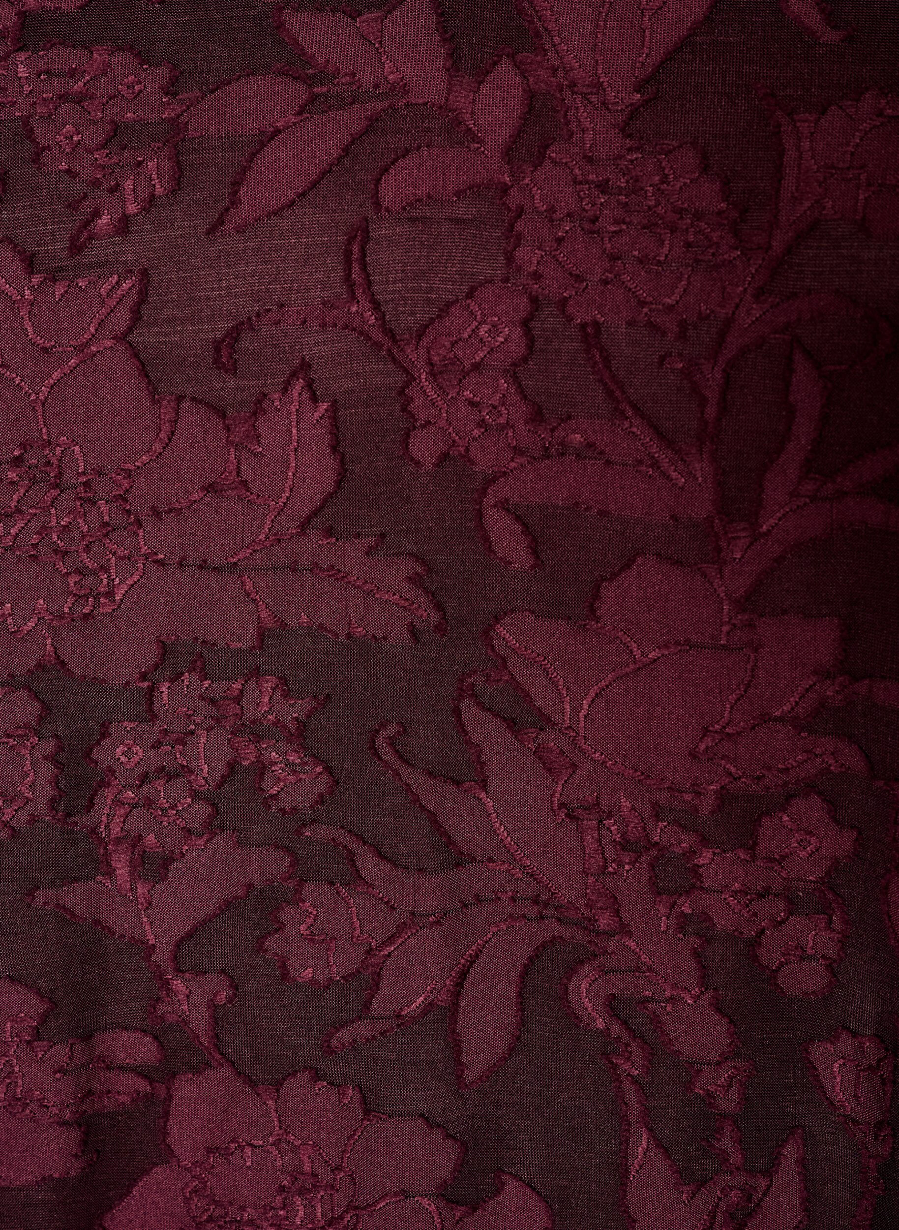 ZizzifashionDress with floral texture and ruffle hem, Red, Packshot image number 2