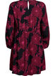 Viscose dress with print and long sleeves, Dark Bordeaux, Packshot image number 1