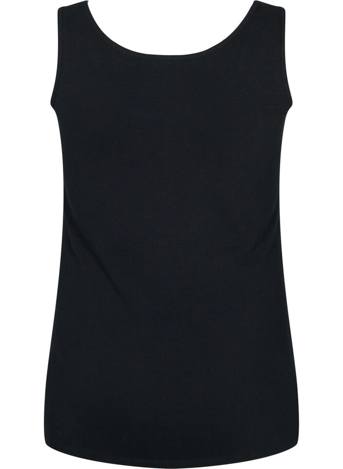 Cotton basic top, Black, Packshot image number 1