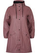 Rain jacket with hood and button fastening, Rose Taupe, Packshot image number 0