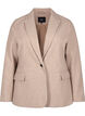 Melange blazer with slit, Pumice Stone Mel., Packshot image number 0
