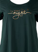 Short-sleeved nightgown in organic cotton, Green, Packshot image number 2