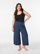 Jersey culotte trousers with high waist, Blue, Model image number 0