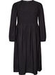 Midi dress in viscose with smocking, Black, Packshot image number 0