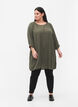 Viscose tunic with 3/4 sleeves, Green, Model image number 1