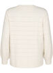Knitted blouse with round neck and lace pattern, Birch Mel., Packshot image number 1