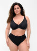 Plain-coloured underwired bra, Black, Model image number 3