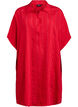 Beach kaftan with collar and button closure, Red, Packshot image number 0