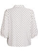 Shirt with dotted pattern and 3/4 sleeves, White, Packshot image number 1
