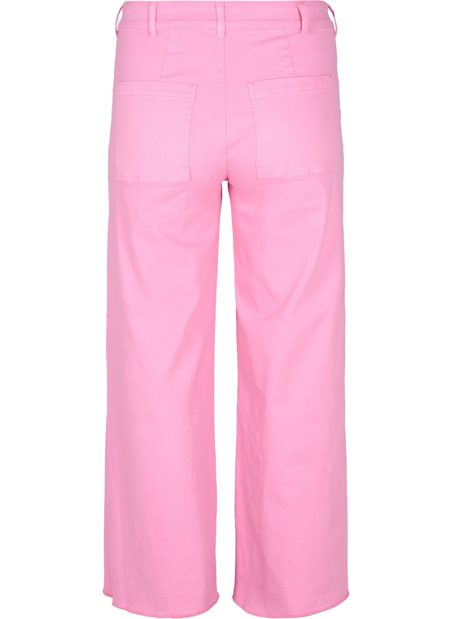 Zizzifashion 	 Flared jeans with high waist, Pink, Packshot image number 1