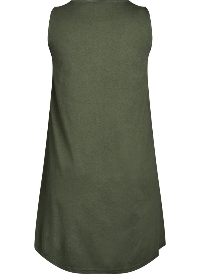 Sleeveless A-line dress, Green, Packshot image number 1