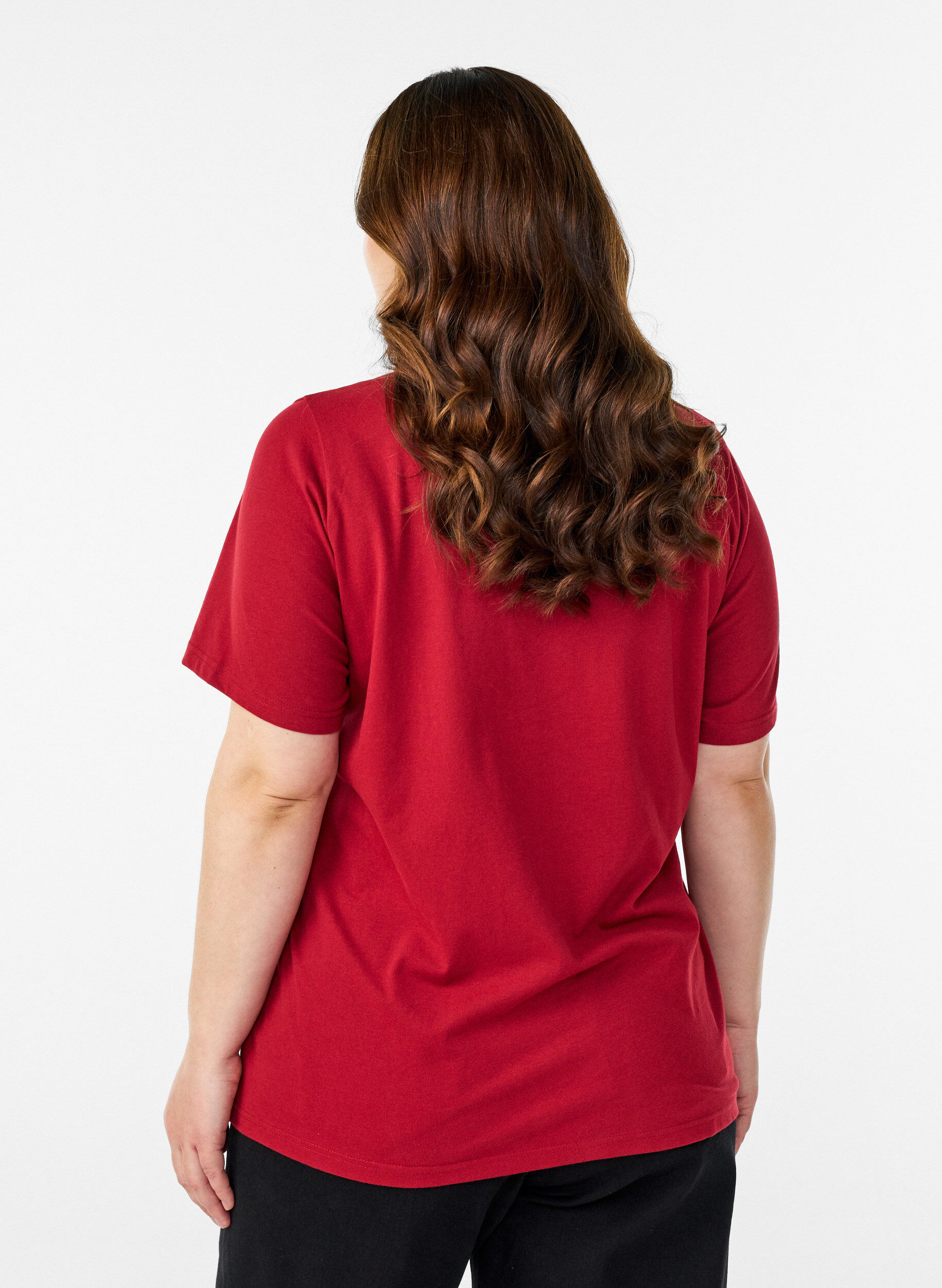 ZizzifashionT-shirt with motif, Red, Model image number 2