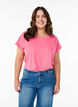 Short sleeve cotton blend T-shirt, Pink, Model image number 0