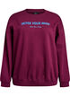 Sweatshirt with text print, Dark Bordeaux, Packshot image number 0